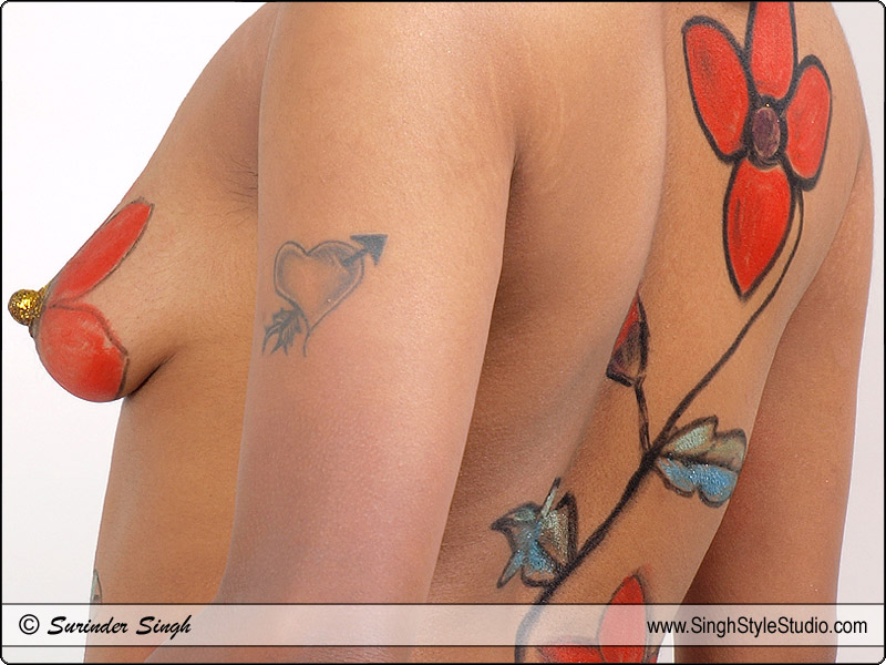 creative body painting fashion fine art nude photography in delhi india surinder singh